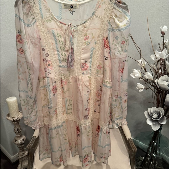 Floral Patchwork Boho Dress 👗 - Picture 1 of 4